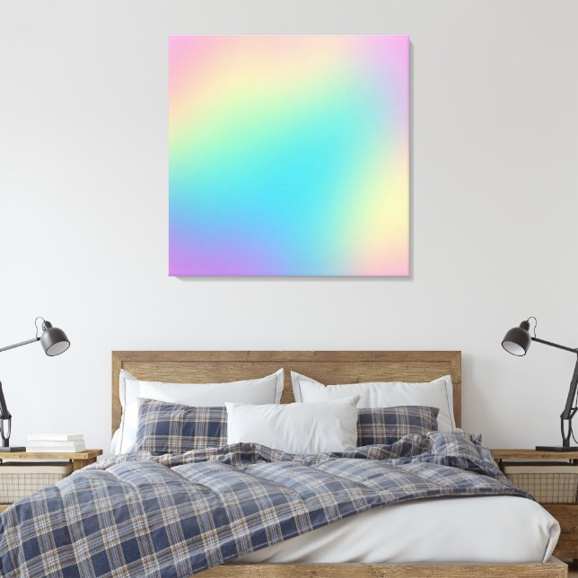 Gorgeous Rainbow Gradient Canvas Print (Insitu(Bedroom))