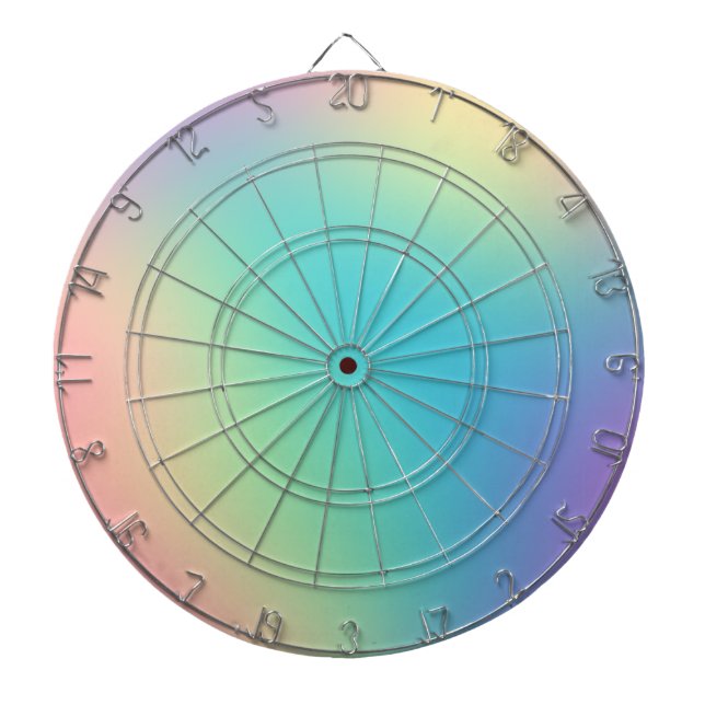 Gorgeous Rainbow Gradient Dart Board (Front)
