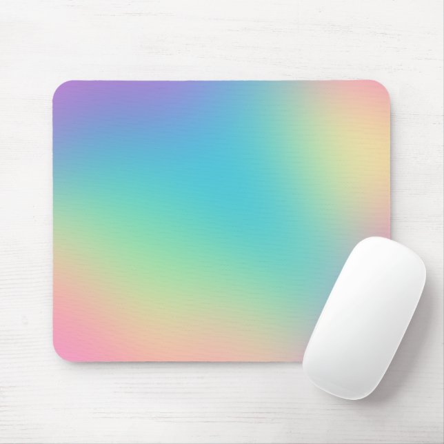 Gorgeous Rainbow Gradient Mouse Pad (With Mouse)