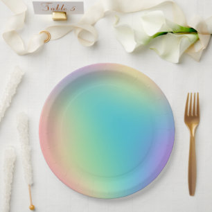 Gorgeous Rainbow Gradient Paper Plates