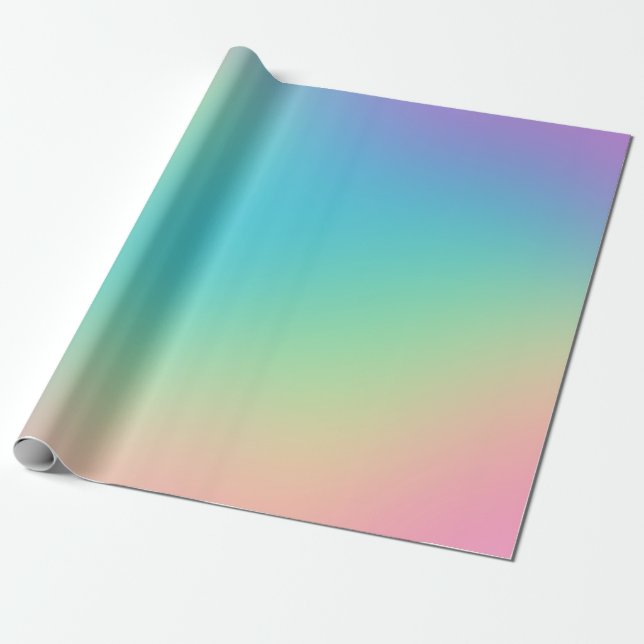 Gorgeous Rainbow Gradient Wrapping Paper (Unrolled)