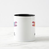 Gorgeous Rainbow Watercolor Dragonfly Personalized Mug (Center)