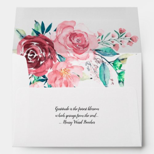 Gorgeous Red and Pink Roses Floral Spray Envelope
