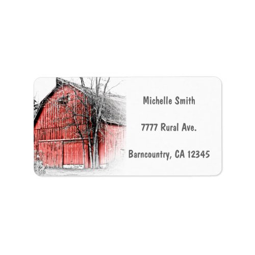 Gorgeous Red Barn Label