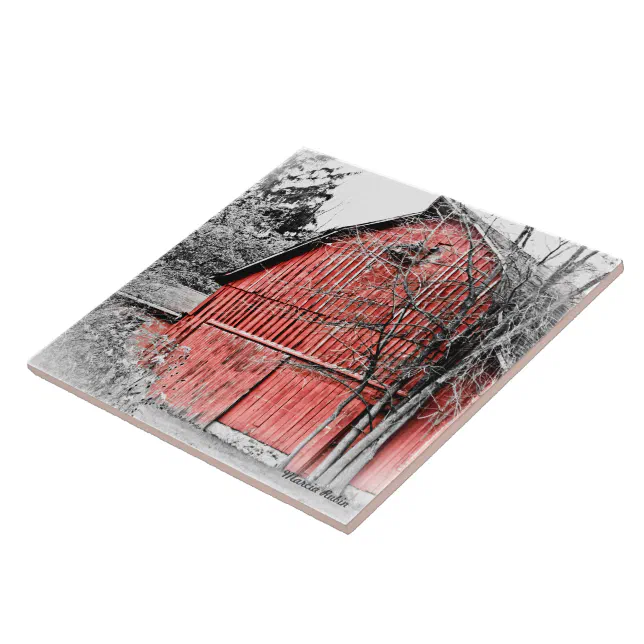 Gorgeous Red Barn Tile | Zazzle