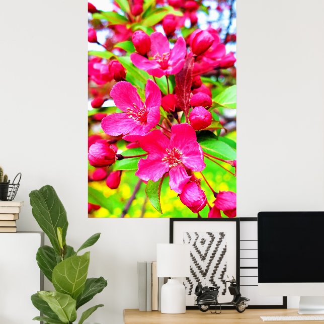 Gorgeous Red Barron Crabapple Photo Poster (Home Office)