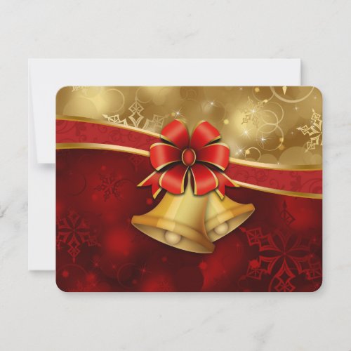 Gorgeous Red Gold Decorative Holiday Card