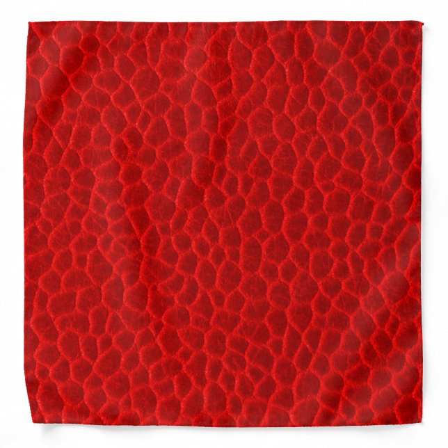 Gorgeous Red Leather Texture Bandana (Front)