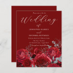 Gorgeous Red Roses Budget Wedding Invitation<br><div class="desc">Gorgeous Red Roses Budget Wedding Invitation

See matching items in Niche and Nest Store</div>