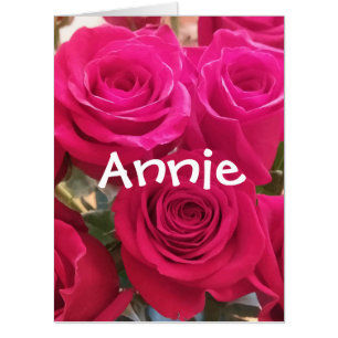 Gorgeous Red Roses Personalized Giant Card for Her