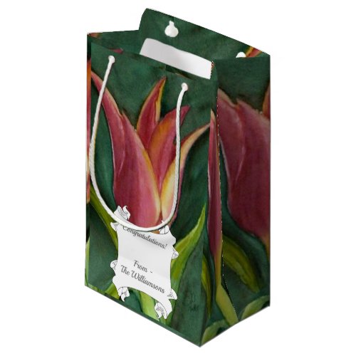 Gorgeous Red Tulip Small Gift Bag