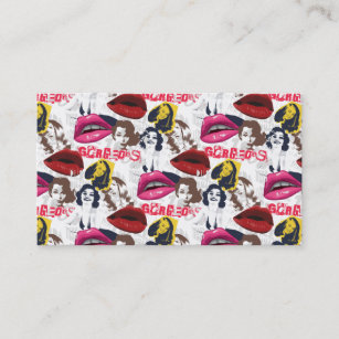 Gorgeous Retro Pinup Collage Barely There Business Card