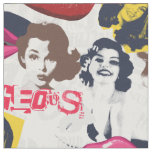 Gorgeous Retro Pinup Collage Fabric