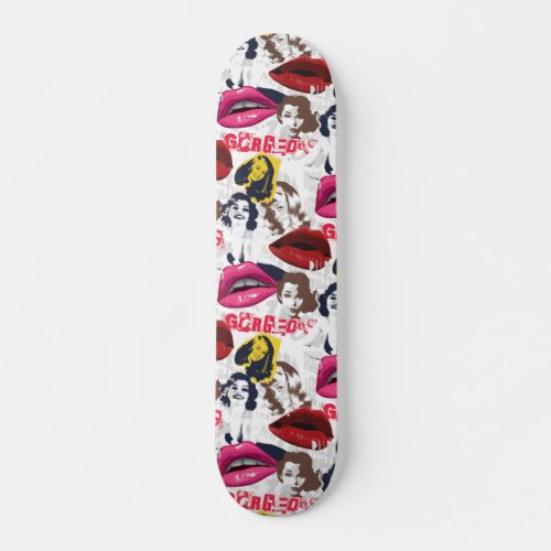 Gorgeous Retro Pinup Girls Collage Skateboard Deck