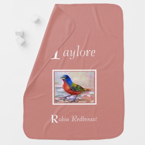 Gorgeous Robin Redbreast Baby Blanket