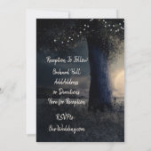Gorgeous Romantic Lantern Lit Tree Wedding Invitation (Back)