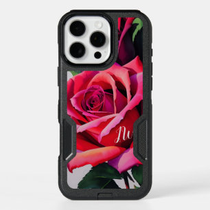 Gorgeous roses and custom text iPhone 16 pro max case
