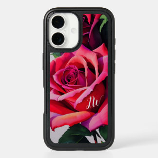 Gorgeous roses and custom text iPhone 16 case