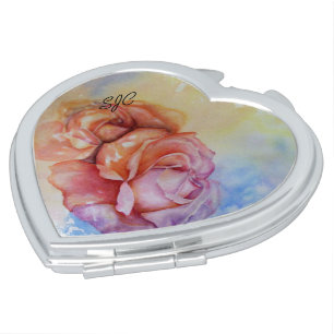 GORGEOUS ROSES VALENTINE COMPACT MIRROR