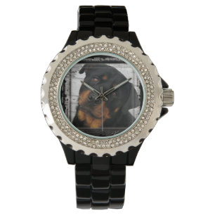 Gorgeous Rottweiler Dog face personalized Watch
