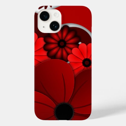 Gorgeous Ruby Red Hibiscus Floral Design  Case_Mate iPhone 14 Case