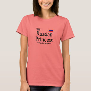 Gorgeous Russian Princess t-shirt with flag