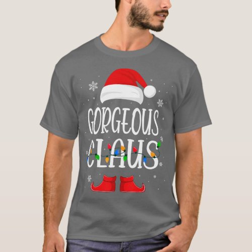 Gorgeous Santa Claus Hat With Xmas Light Christmas T_Shirt