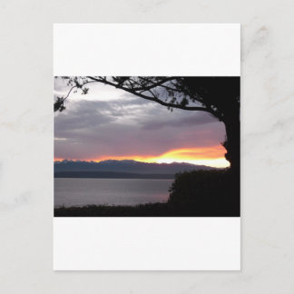 Gorgeous scenic waterfron sunset postcard