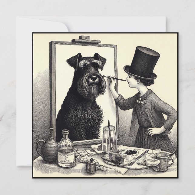 Gorgeous Schnauzer Picture Notecard (Front)