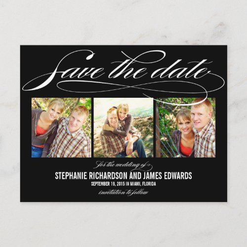 Gorgeous Script Save The Date Card