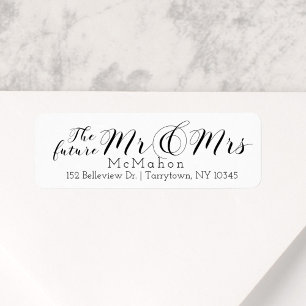 Gorgeous Script The Future Mr and Mrs Label