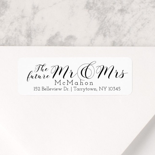 Gorgeous Script The Future Mr and Mrs Label (Creator Uploaded)