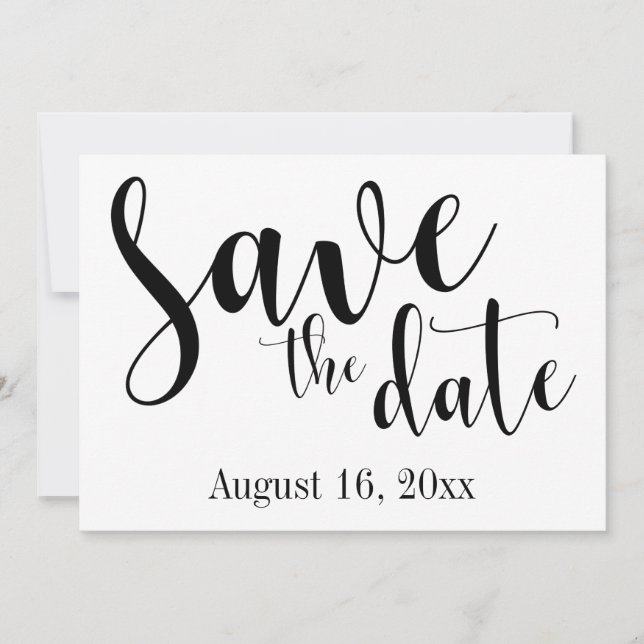 Gorgeous Script Typography, Simple "Save the Date" Save The Date (Front)