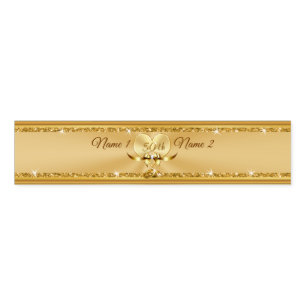 Gorgeous Self Adhesive Napkin Bands Gold for 50th