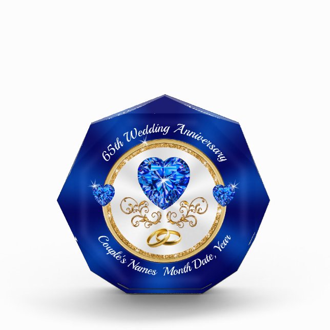 Gorgeous Sixty Fifth Wedding Anniversary Gift (Front)
