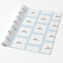 Gorgeous sleeping puppy wrapping paper