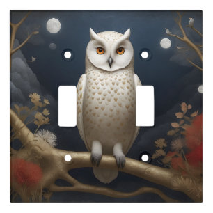 Gorgeous Snowy Owl Light Switch Cover