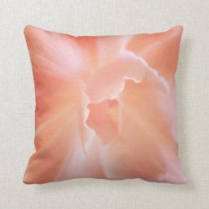 Gorgeous Soft Salmon Colored Begonia Throw Pillow