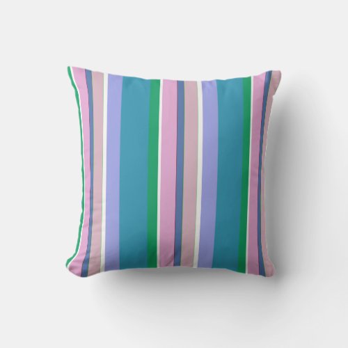Gorgeous Spring Pastel Stripes Pillow