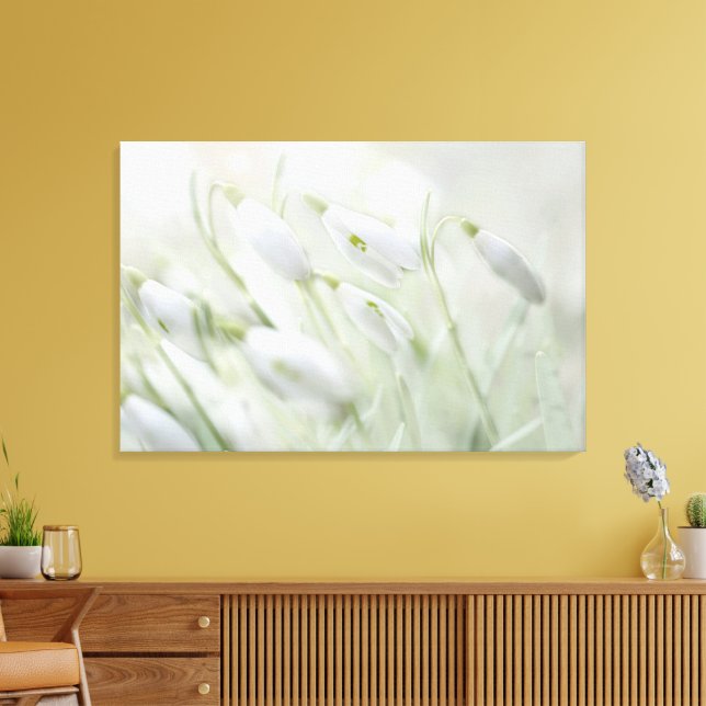 Gorgeous Spring White Flowers Canvas Print (Insitu(LivingRoom))