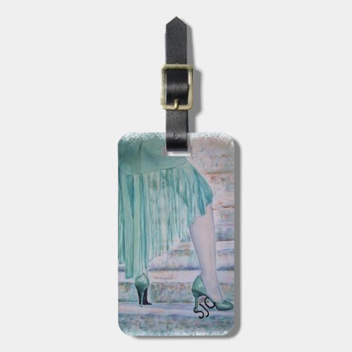 GORGEOUS STAIRCASE POSE PERSONALIZED LUGGAGE TAG