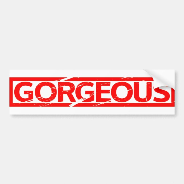 Gorgeous Stamp Bumper Sticker (Front)