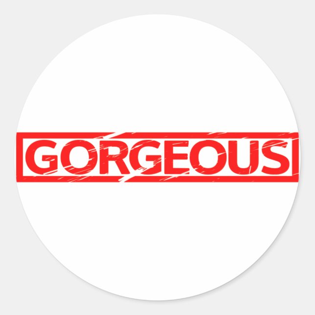 Gorgeous Stamp Classic Round Sticker (Front)