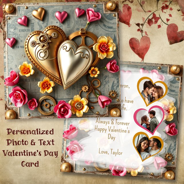 Gorgeous Steampunk Valentine's Day Photo Template (Creator Uploaded)