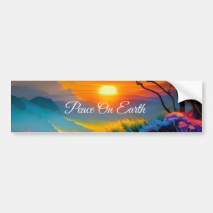 Gorgeous Sunrise over pond Bumper Sticker
