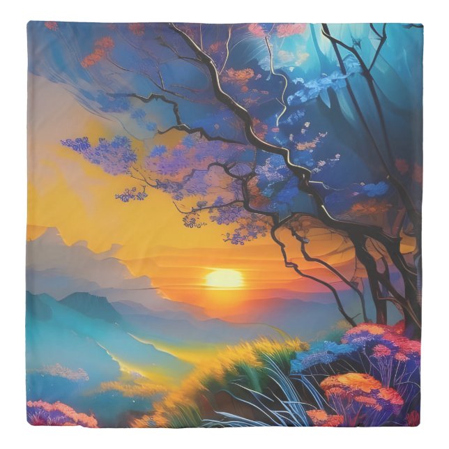 Gorgeous Sunrise over pond  Duvet Cover (Front)