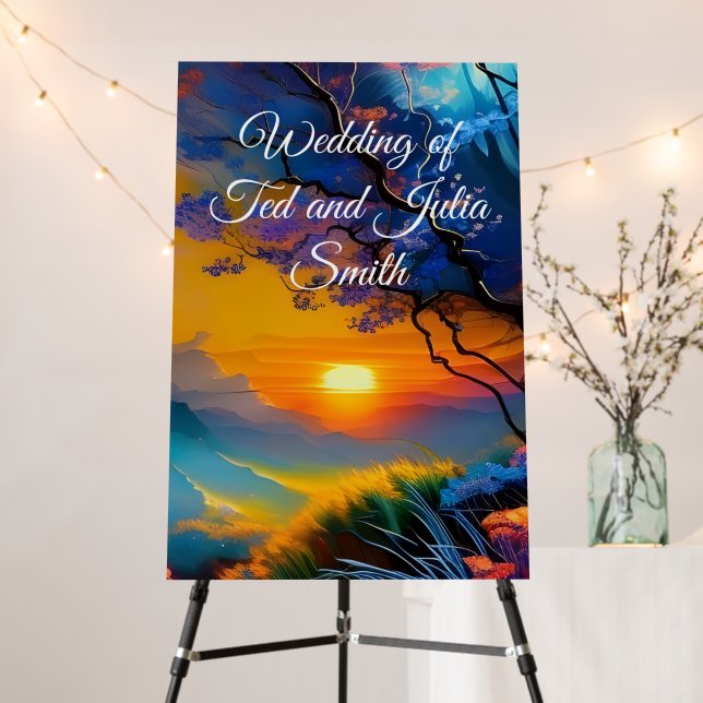 Gorgeous Sunrise over pond  Foam Board (In Situ (Stand))