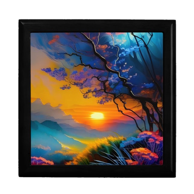 Gorgeous Sunrise over pond  Gift Box (Front)