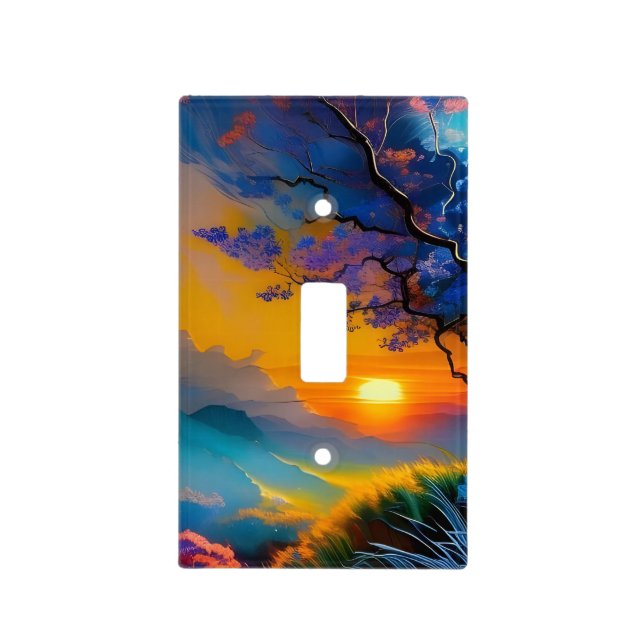 Gorgeous Sunrise over pond  Light Switch Cover (Front)