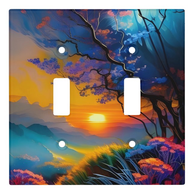 Gorgeous Sunrise over pond  Light Switch Cover (Front)